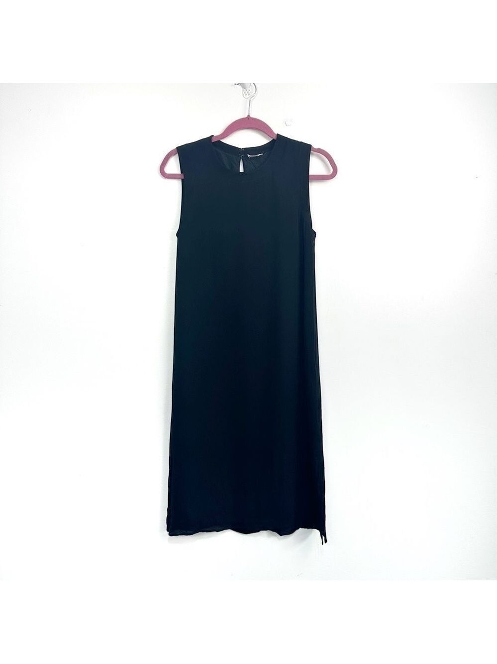 Filippa K 100% Silk Shift Dress in Black Sz Small